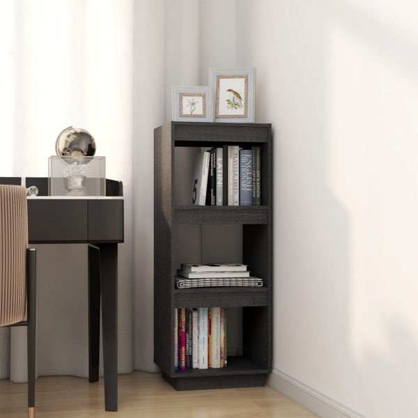 Libreria/divisorio Grigio 40x35x103cm In Legno Massello Di Pino - Image 3