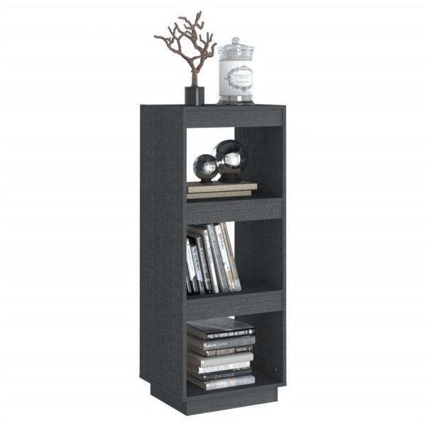 Libreria/divisorio Grigio 40x35x103cm In Legno Massello Di Pino - Image 4