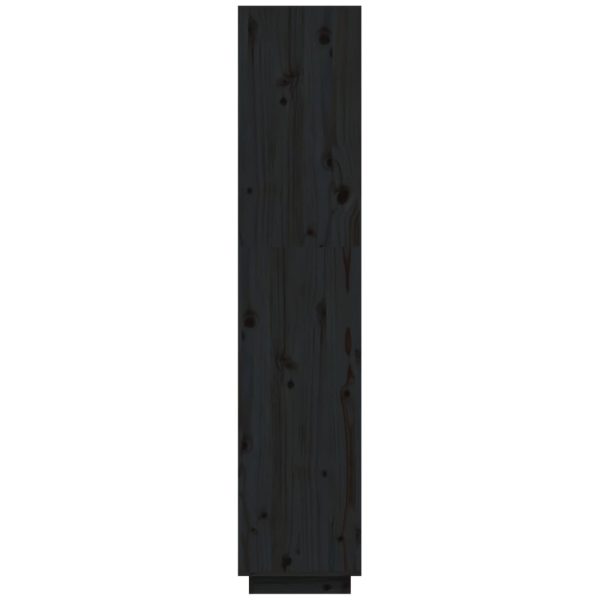 Libreria/divisorio Nero 40x35x167 Cm In Legno Massello Di Pino - Image 6