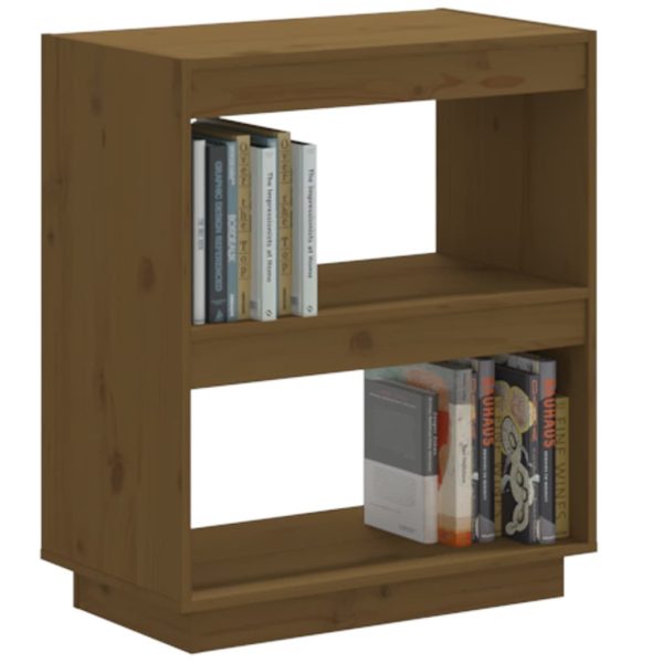 Libreria Marrone Ambra 60x35x71 Cm In Legno Massello Di Pino - Image 4