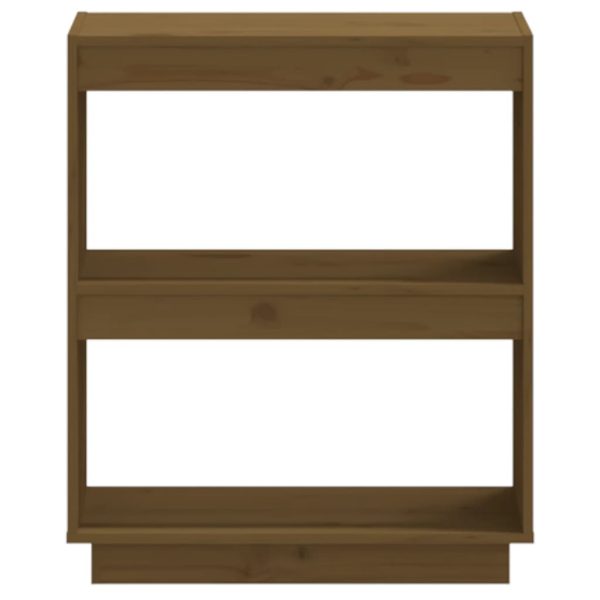 Libreria Marrone Ambra 60x35x71 Cm In Legno Massello Di Pino - Image 5