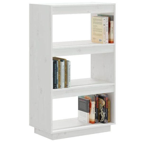 Libreria/divisorio Bianco 60x35x103cm In Legno Massello Di Pino - Image 4