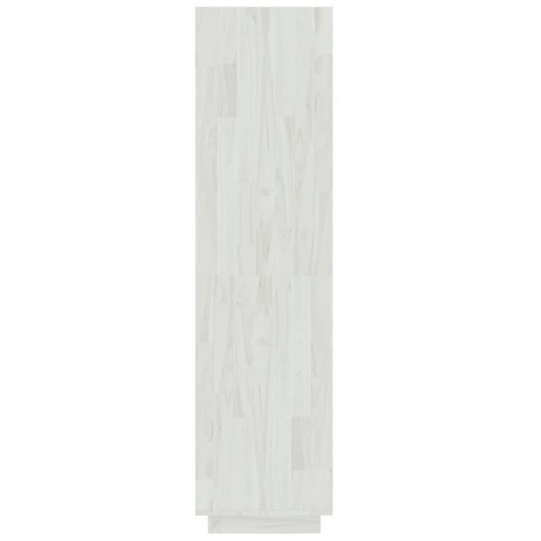 Libreria/divisorio Bianco 60x35x135 Cm Legno Massello Di Pino - Image 6