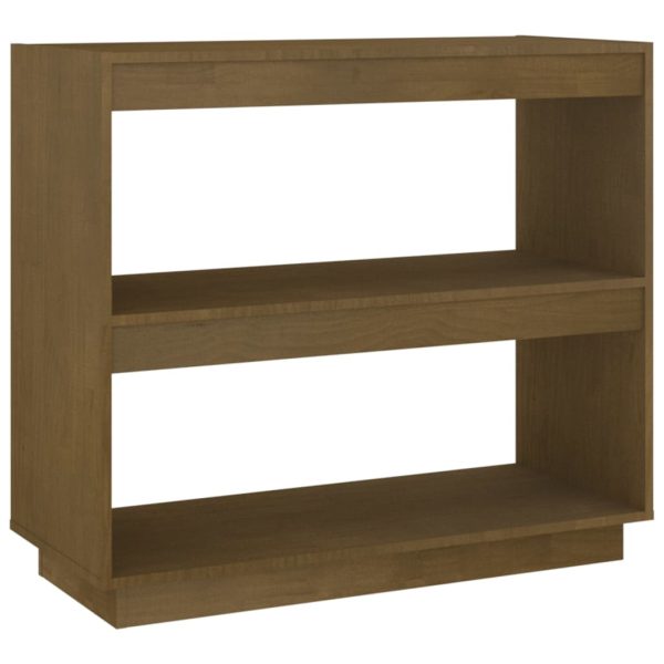 Libreria Marrone Ambra 80x35x71 Cm In Legno Massello Di Pino - Image 2