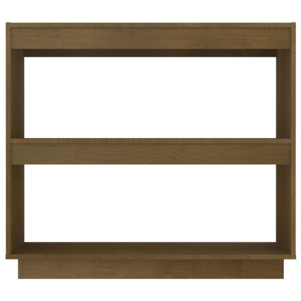 Libreria Marrone Ambra 80x35x71 Cm In Legno Massello Di Pino - Image 5