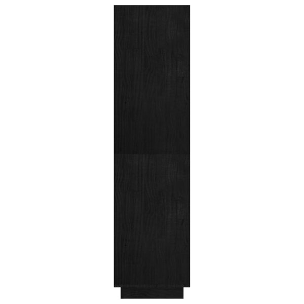 Libreria/divisorio Nero 80x35x135 Cm In Legno Massello Di Pino - Image 6