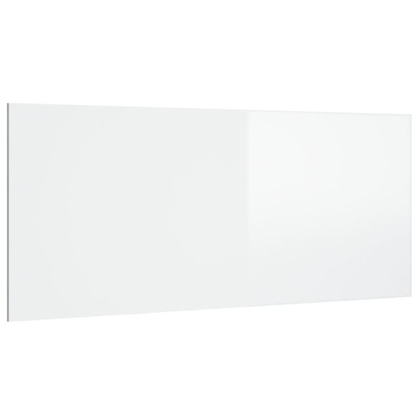 Testiera Per Letto Bianco Lucido 200x1,5x80cm Legno Multistrato - Image 2