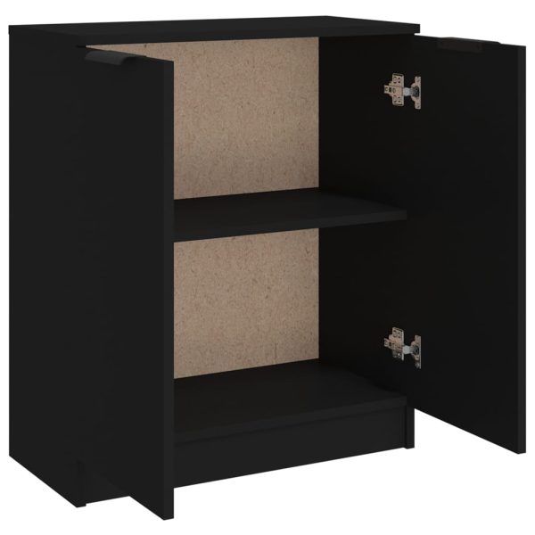 Credenza Nera 60x30x70 Cm In Legno Tecnico - Image 5