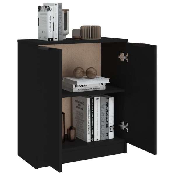 Credenza Nera 60x30x70 Cm In Legno Tecnico - Image 6