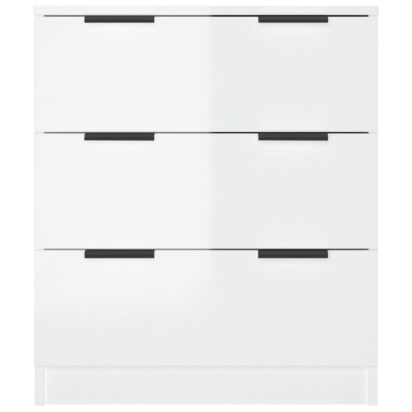 Credenza Bianco Lucido 60x30x70 Cm In Legno Multistrato - Image 5