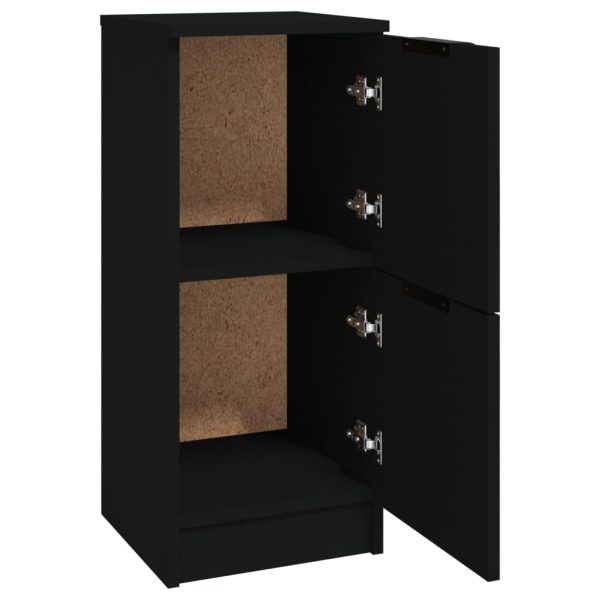Credenze 2 Pz Nere 30x30x70 Cm In Legno Multistrato - Image 5
