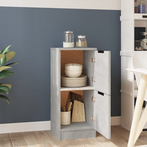 Credenza Grigio Cemento 30x30x70 Cm In Legno Multistrato - Image 3