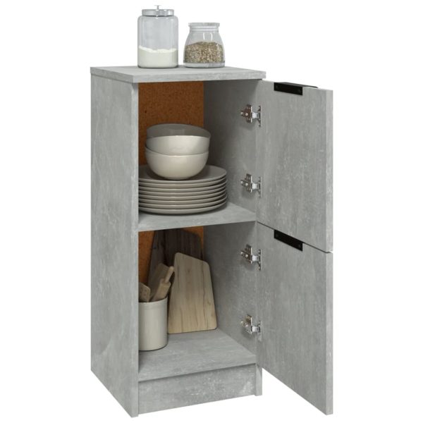 Credenza Grigio Cemento 30x30x70 Cm In Legno Multistrato - Image 4