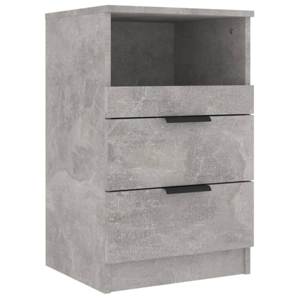 Comodini 2 Pz Grigio Cemento In Legno Multistrato - Image 3