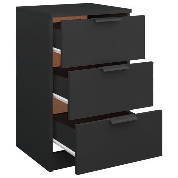 Comodini 2 Pz Neri 40x36x65 cm - Image 6