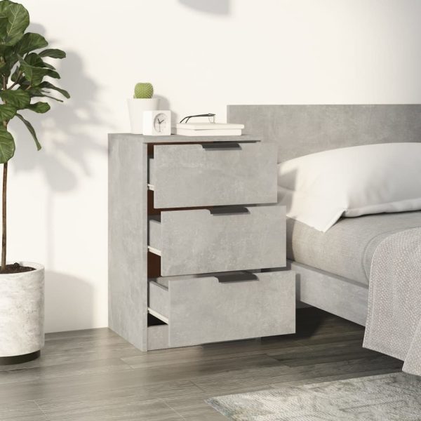 Comodini 2 Pz Grigio Cemento 40x36x65 cm - Image 3
