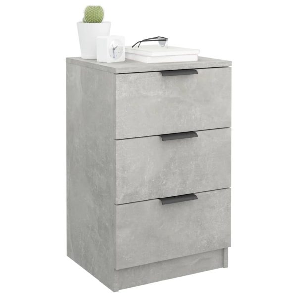 Comodini 2 Pz Grigio Cemento 40x36x65 cm - Image 4