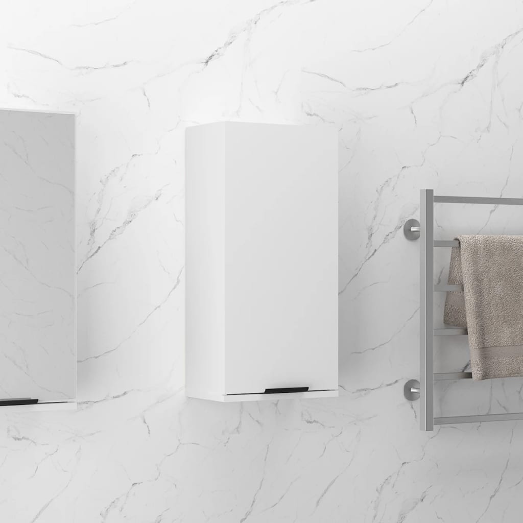 Mobile Da Bagno A Parete Bianco 32x20x67 cm