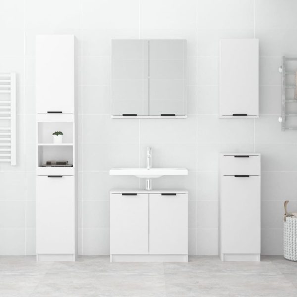 Mobile Da Bagno A Parete Bianco 32x20x67 cm - Image 3