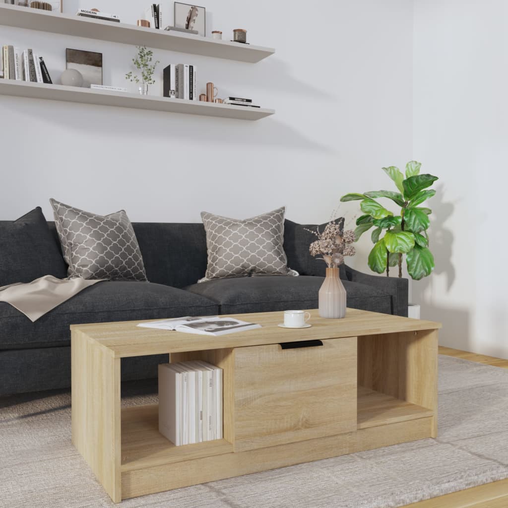 Tavolino Da Salotto Rovere Sonoma 102x50x36cm Legno Multistrato