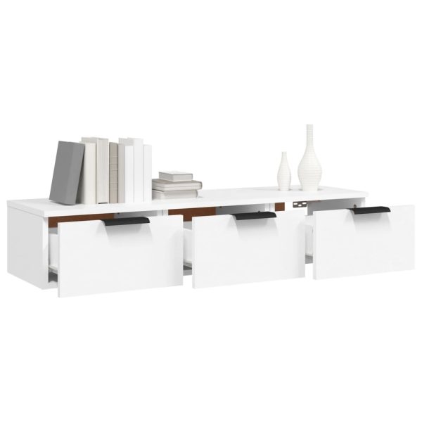 Armadietto A Muro Bianco 102x30x20 Cm In Legno Multistrato - Image 4