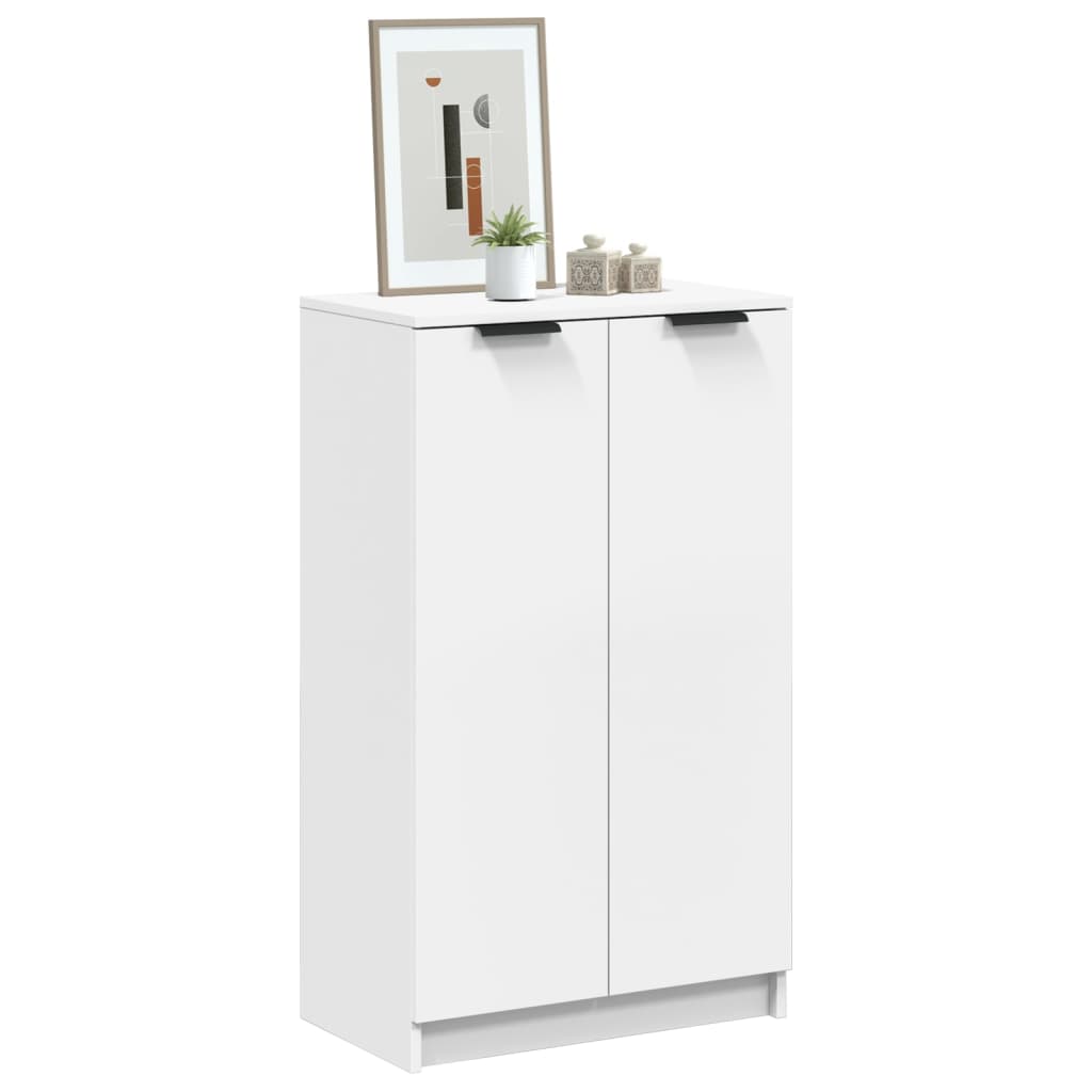 Scarpiera Bianca 59x35x100 Cm In Legno Multistrato