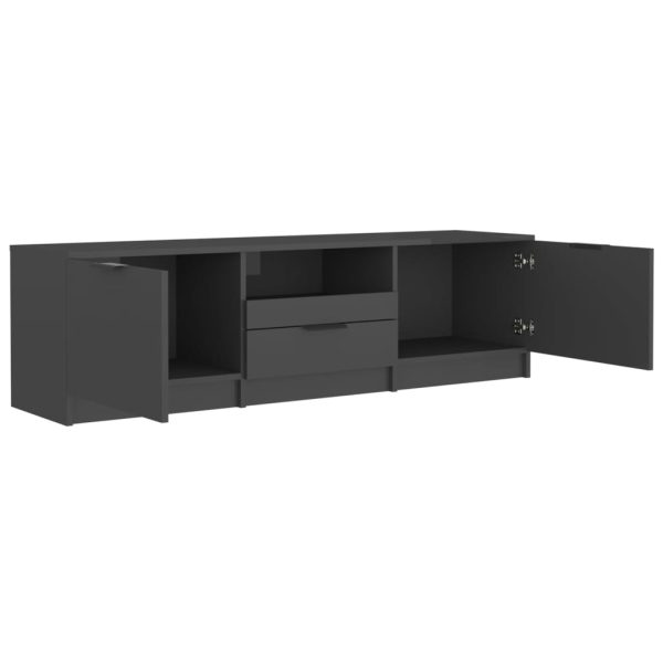 Mobile Porta Tv Nero 140x35x40 Cm In Legno Multistrato - Image 5