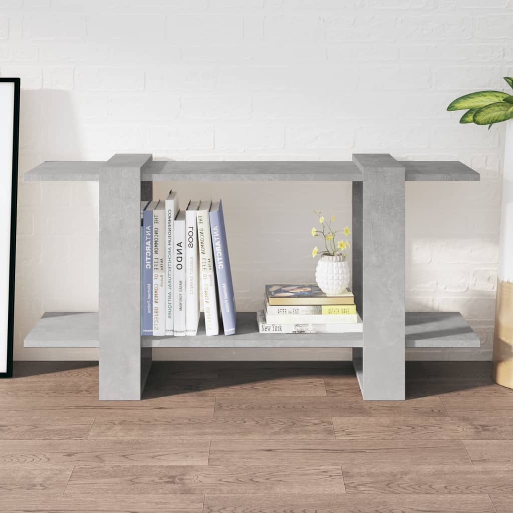 Libreria Grigio Cemento 100x30x51 Cm In Legno Multistrato