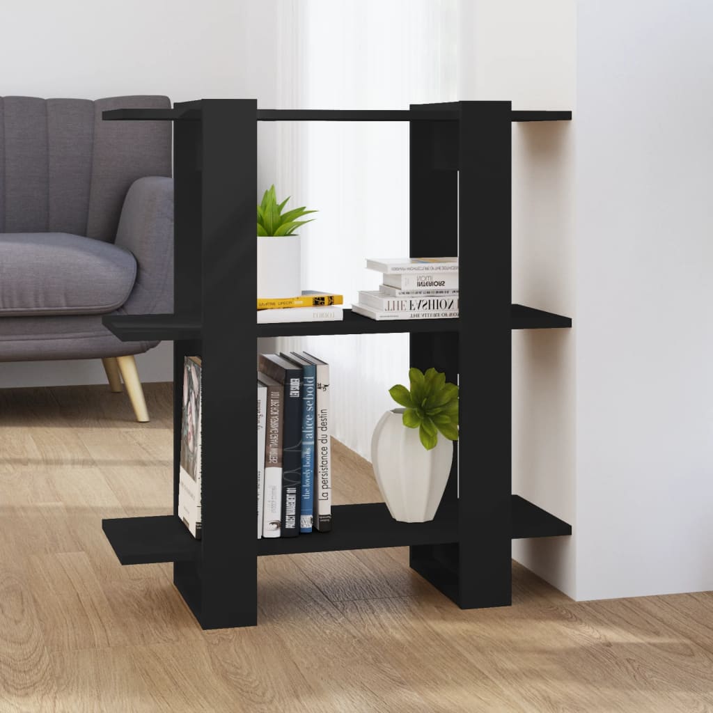 Libreria/divisorio Nero 80x30x87 cm