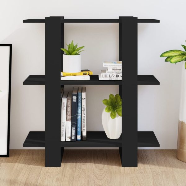Libreria/divisorio Nero 80x30x87 cm - Image 3