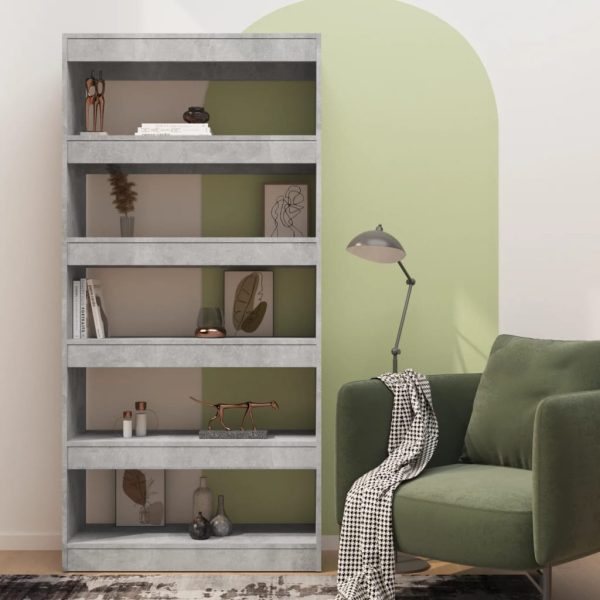 Libreria/divisorio Grigio Cemento 80x30x166 Cm In Truciolato - Image 5