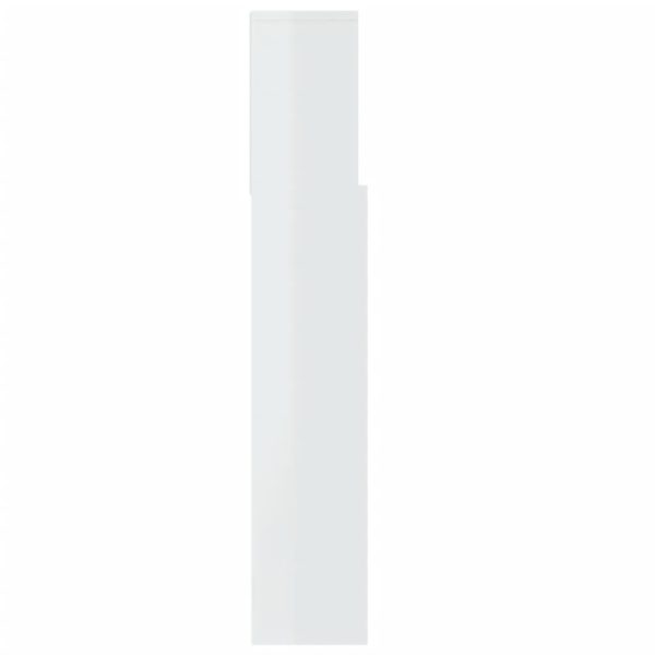 Testiera Con Contenitore Bianco Lucido 100x19x103,5 cm - Image 5
