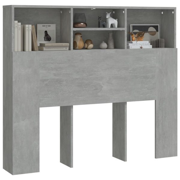 Testiera Con Contenitore Grigio Cemento 120x19x103,5 cm - Image 4
