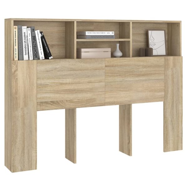 Testiera Con Scomparti Rovere Sonoma 140x19x103,5 cm - Image 4