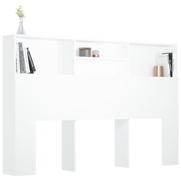 Testiera Con Contenitore Bianco 160x19x103,5 cm - Image 4