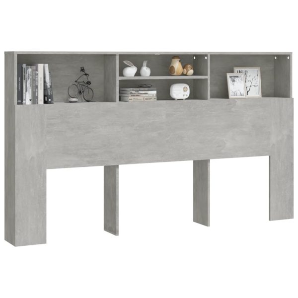 Testiera Con Scomparti Grigio Cemento 180x19x103,5 cm - Image 5