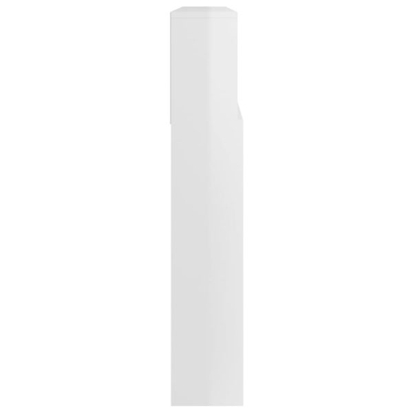 Testiera Con Contenitore Bianco Lucido 220x19x103,5 cm - Image 4