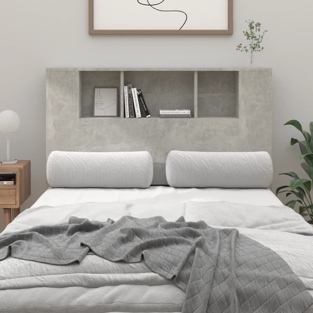 Testiera Con Scomparti Grigio Cemento 120x18,5x102,5 cm