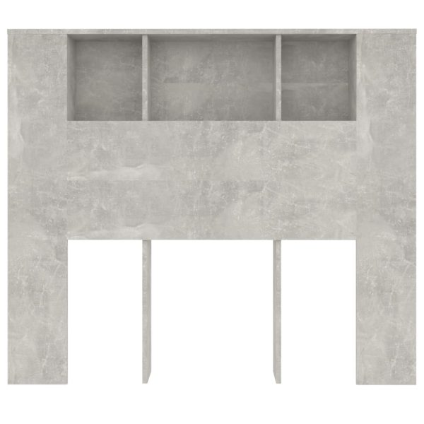 Testiera Con Scomparti Grigio Cemento 120x18,5x102,5 cm - Image 4