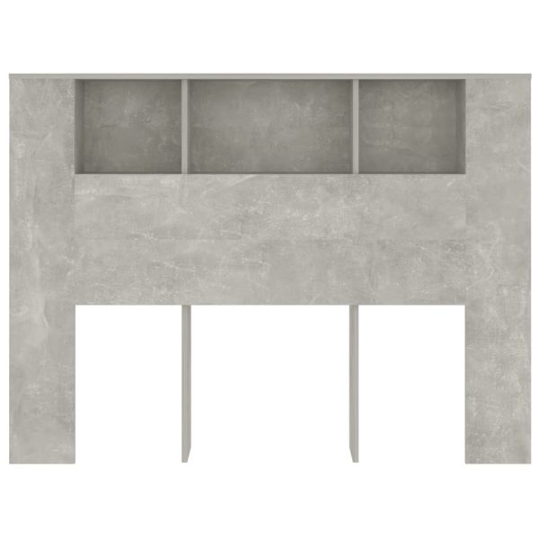 Testiera Con Scomparti Grigio Cemento 140x18,5x104,5 cm - Image 3