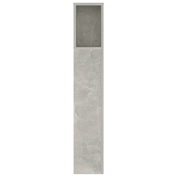 Testiera Con Scomparti Grigio Cemento 140x18,5x104,5 cm - Image 4