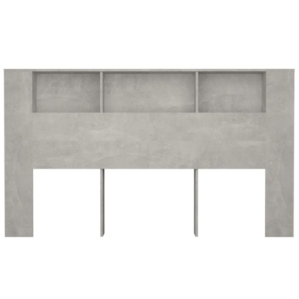 Testiera Con Scomparti Grigio Cemento 180x18,5x104,5 cm - Image 4