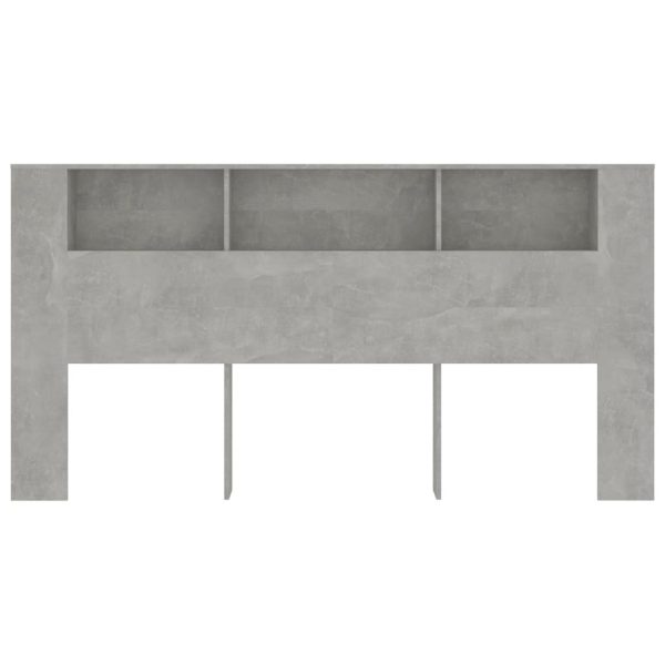 Testiera Con Scomparti Grigio Cemento 200x18,5x104,5cm - Image 3
