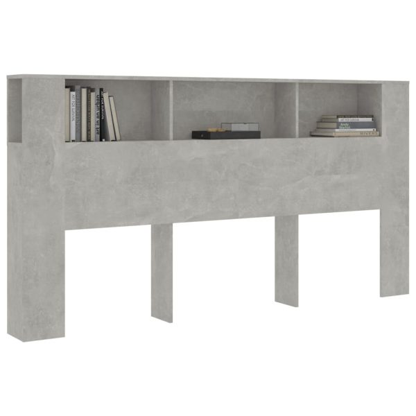 Testiera Con Scomparti Grigio Cemento 200x18,5x104,5cm - Image 6