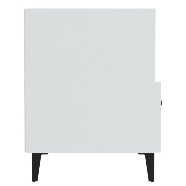 Comodini 2 Pz Bianco Lucido In Legno Multistrato - Image 5