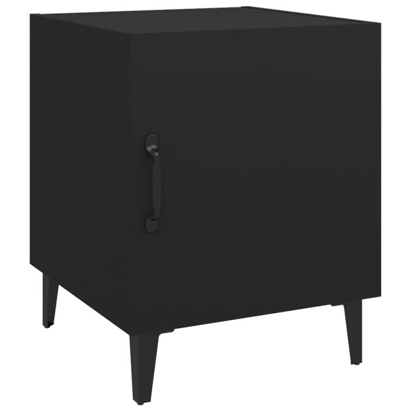 Comodini 2 Pz Neri In Legno Multistrato - Image 3
