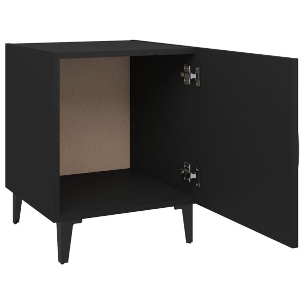 Comodini 2 Pz Neri In Legno Multistrato - Image 6