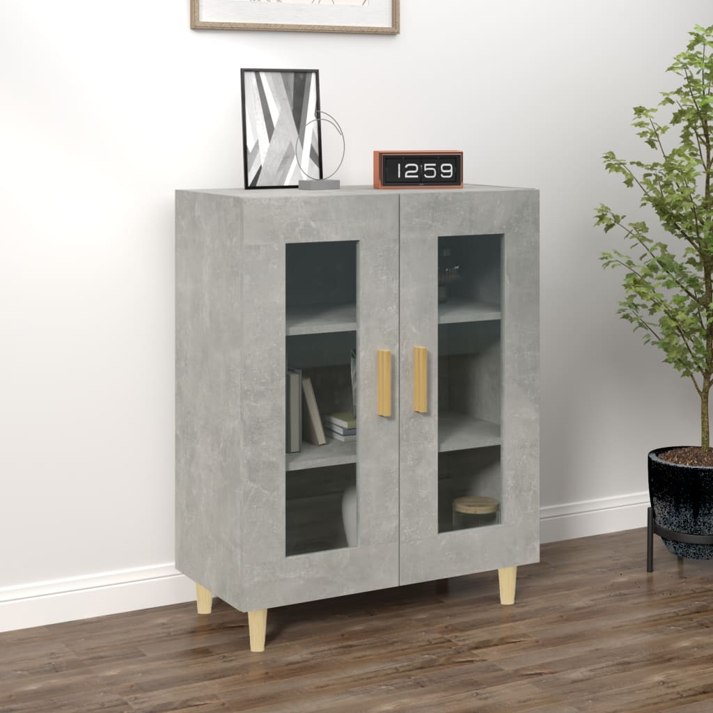 Credenza Grigio Cemento 69,5x34x90 Cm In Legno Multistrato