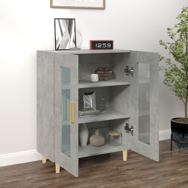 Credenza Grigio Cemento 69,5x34x90 Cm In Legno Multistrato - Image 3