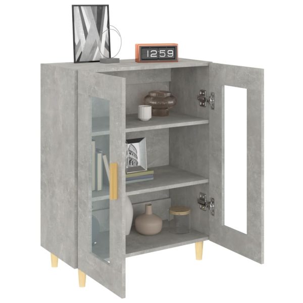 Credenza Grigio Cemento 69,5x34x90 Cm In Legno Multistrato - Image 4